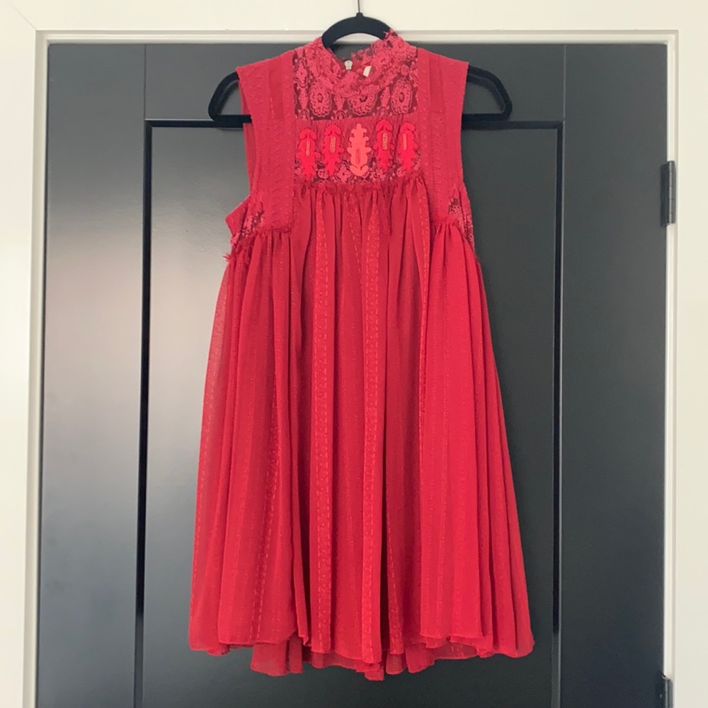 Free people red dress.